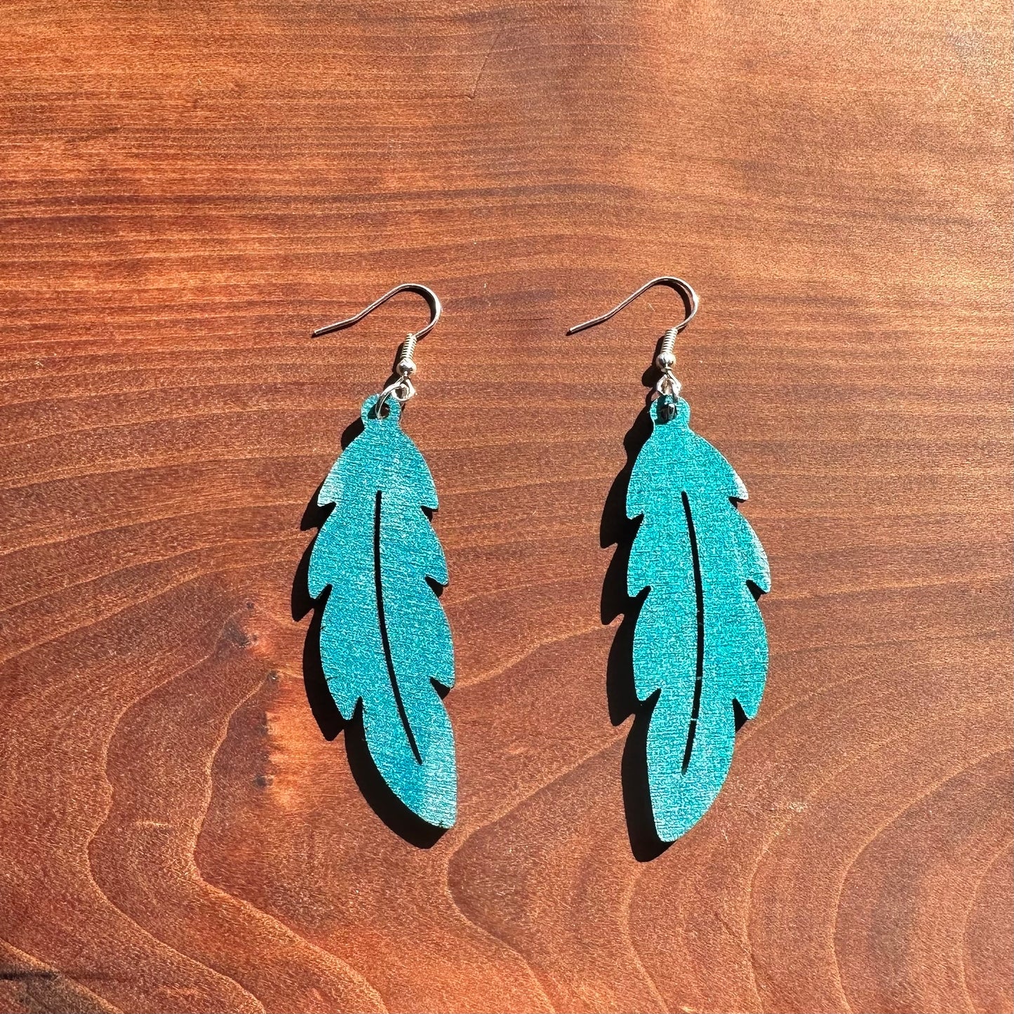 Blue ‘Feather’ Earrings