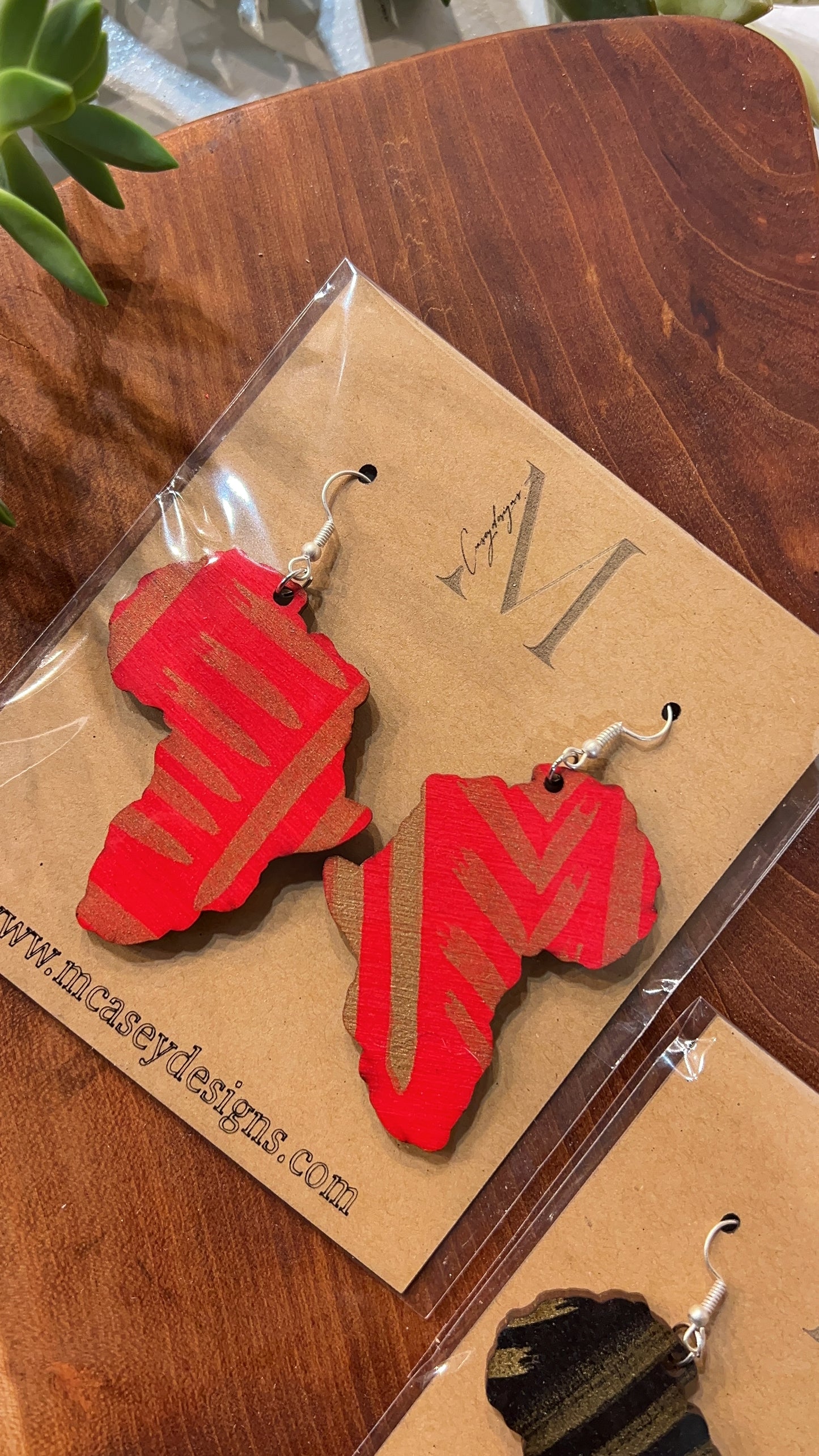 Red & Gold ‘Africa’ Earrings