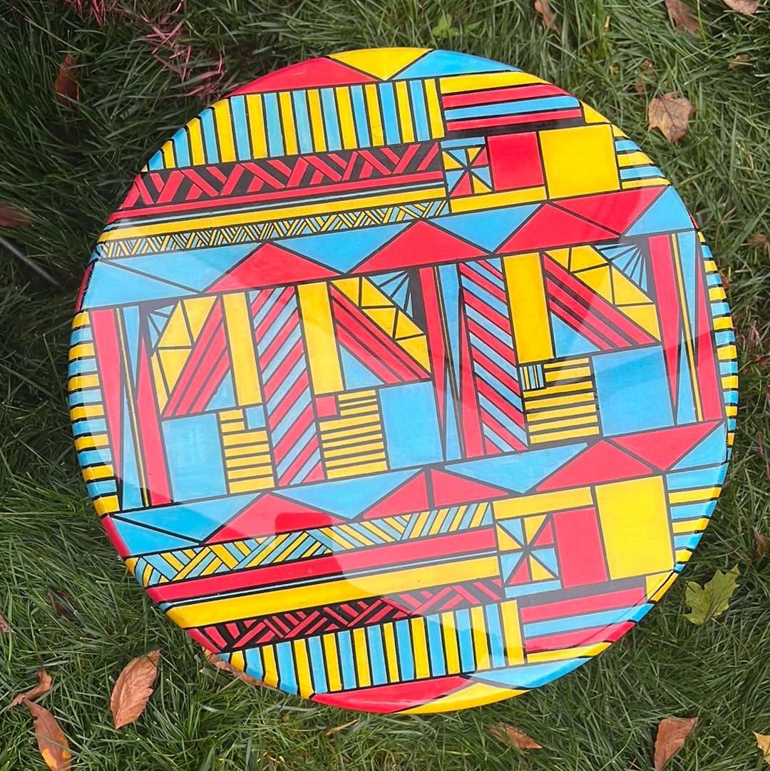 Colorful Print Side Table - M Casey Designs